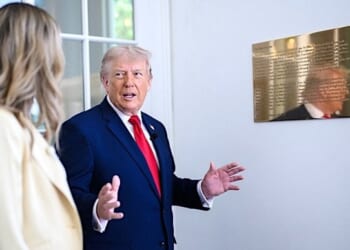 President Donald J. Trump tours the White House with Fox News host and daughter-in-law Lara Trump, Thursday, May 28, 2026. (Official White House Photo by Molly Riley)