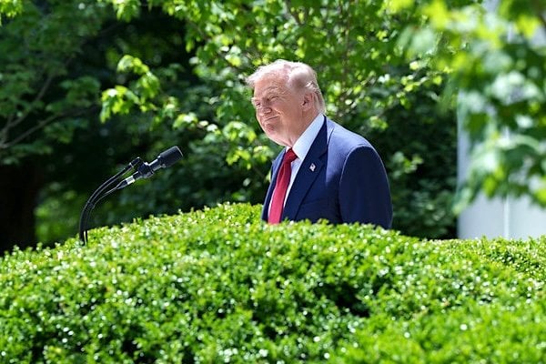 President Donald Trump hosts a Mother's Day luncheon in the Rose Garden at the White House, Friday, May 8, 2026. (Official White House photo by Abe McNatt)