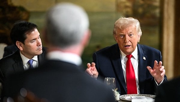President Donald Trump hosts a bilateral meeting with Israeli Prime Minister Benjamin Netanyahu, Monday, Dec. 29, 2025, at the Mar-a-Lago Club in Palm Beach, Florida. (Official White House photo by Daniel Torok)