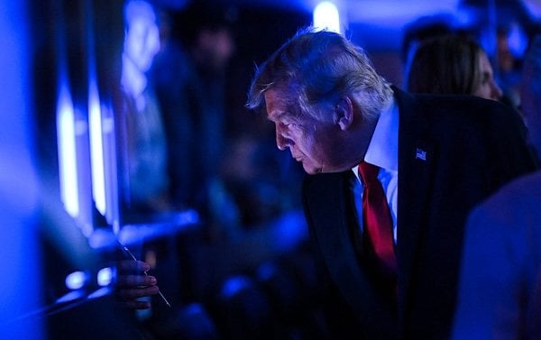 President Donald J. Trump attends Game 3 of the NBA finals between the New York Knicks and the San Antonio Spurs, Monday, June 8, 2026, at Madison Square Garden in New York City. (Official White House photo by Daniel Torok)