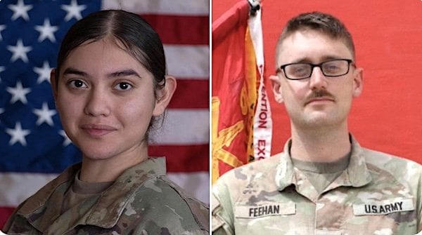 Pvt. Isabella Gonzales and 1st Lt. Tyler James Feehan (U.S. Army)
