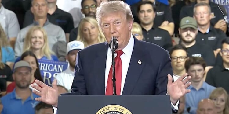 ‘I’ve been better to you than your parents’: Watch Trump tout economic success at General Motors in Michigan