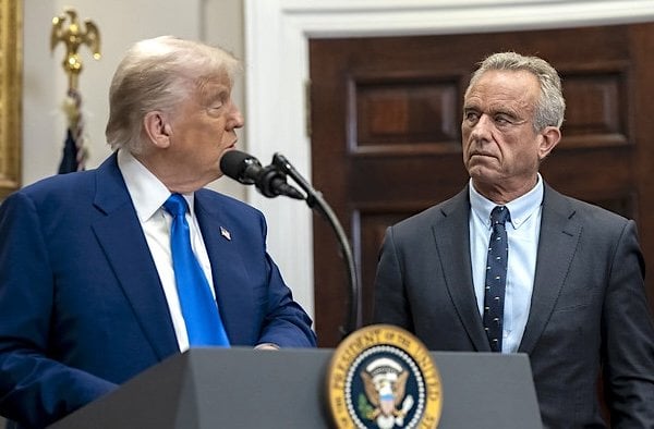 President Donald Trump holds a press conference with Health and Human Services Secretary Robert F. Kennedy Jr., Monday, May 12, 2025, in the Roosevelt Room. (Official White House photo by Joyce N. Boghosian)