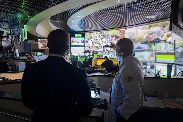 Secretary of Homeland Security Markwayne Mullin and Deputy Secretary Troy Edgar tour U.S. Secret Service headquarters in Washington, D.C., Saturday, June 20, 2026. (DHS photo by Tia Dufour)