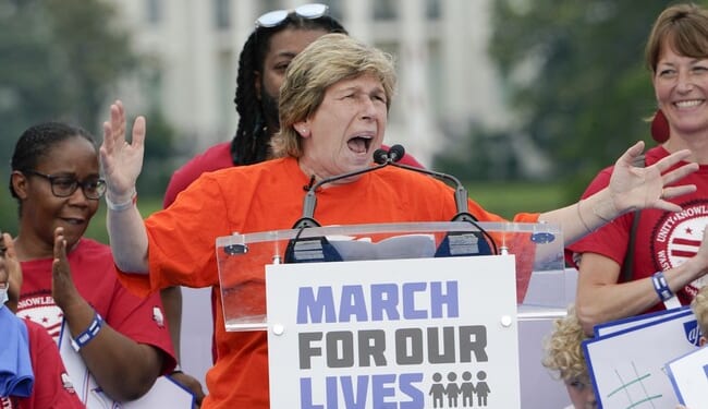 TDS-Riddled Teachers' Boss Weingarten Leaps About in On-Stage Rant, Says She Needs Vodka to Cope – RedState