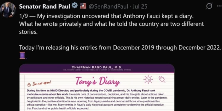 What we learned from Rand Paul’s release of the #FauciDiary