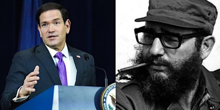 U.S. Secretary of State Marco Rubio and former Cuban dictator Fidel Castro