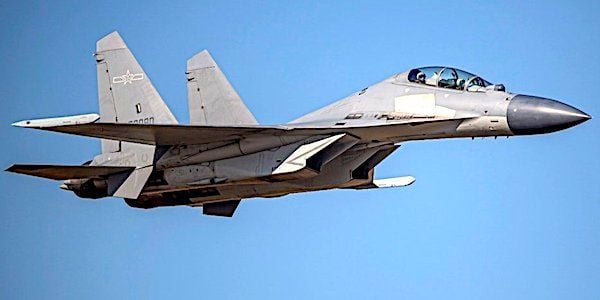 A Chinese fighter jet enters Taiwan airspace on Oct. 1, 2021. (Courtesy Taiwan Ministry of Foreign Affairs)