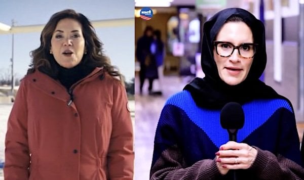 Michele Tafoya, left, and Peggy Flanagan