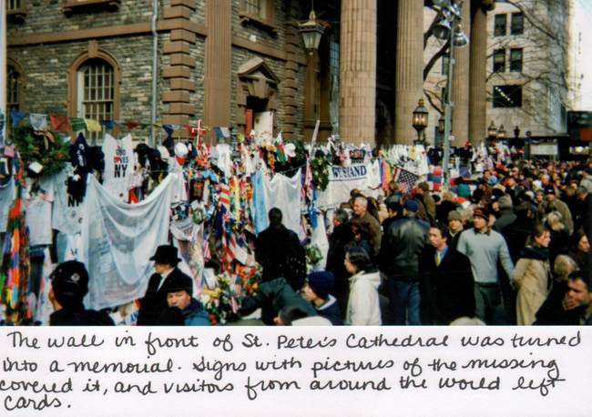 St. Peter's Cathedral memorial, December 2001