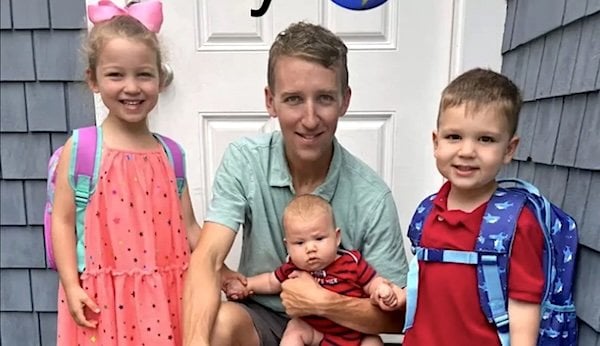 Patrick Clancy's daughter Cora, son Dawson and son Callan were all strangled with exercise bands (GoFundMe)