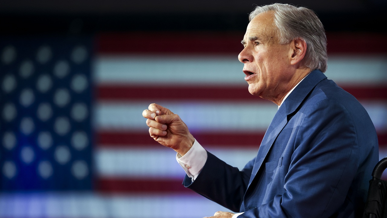 Texas Governor Greg Abbott speaking