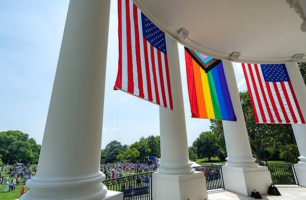 The White House hosts a Pride celebration, Saturday, June 10, 2023, on the South Lawn of the White House. (Official White House photo by Carlos Fyfe)