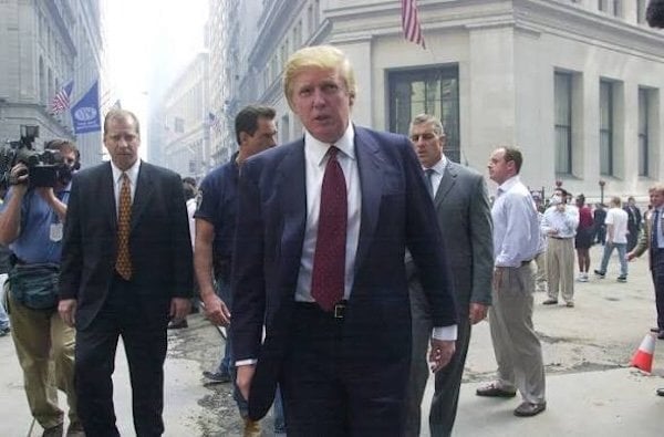 Donald Trump near Ground Zero in New York City in September 2001 (Courtesy Donald J. Trump)
