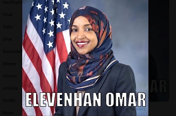 U.S. Rep. Ilhan Omar, D-Minn., is mocked for calling World War II 'Wolrd War Eleven' (X)