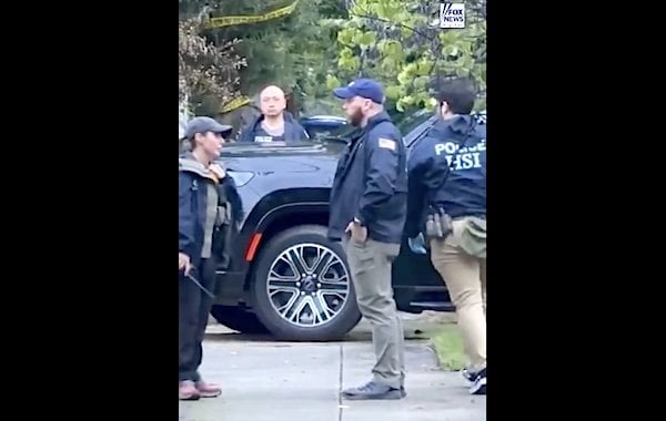 Agents with Homeland Security Investigations raid the Washington, D.C., home of U.S. Rep. Ilhan Omar, D-Minn.,on Monday, Oct. 12, 2026 (Video screenshot)