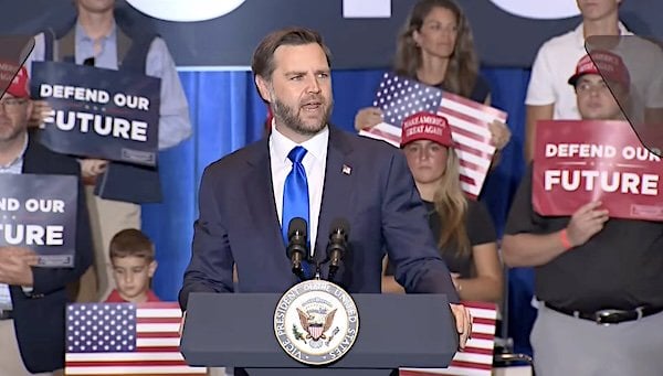 Vice President JD Vance speaks in Greensboro, North Carolina, on Monday, Sept. 21, 2026
