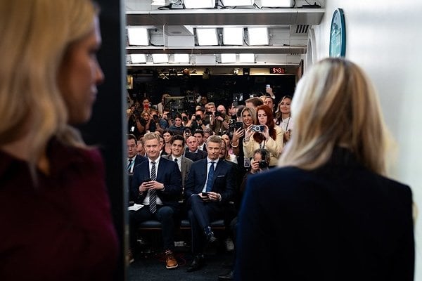 White House Press Secretary Katie Zacharia holds first press briefing in the James S. Brady Press Briefing Room of the White House, Tuesday, Oct. 13, 2026. (Official White House photo by Andrea Hanks)